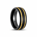 CALLISTO — Hero product shot — men's tungsten wedding ring.