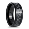 CARBULEUM — Hero product shot — men's tungsten wedding ring.