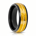 CENTAUR — Hero product shot — men's tungsten wedding ring.