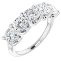 Classic Five Stone Round Diamond Ring 925 silver lab grown diamond ring authentic supplier primary photograph