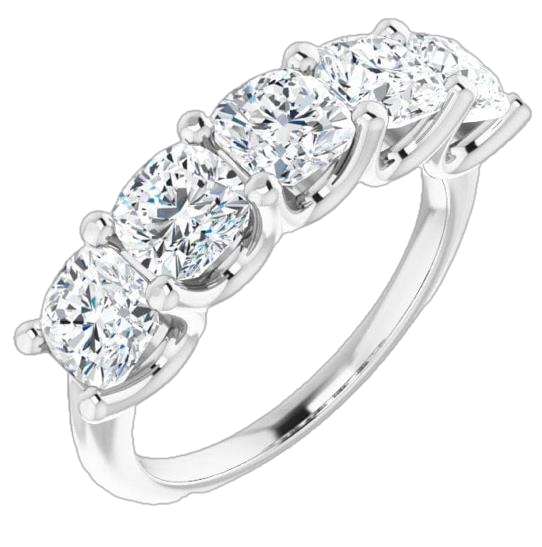 Classic Five Stone Round Diamond Ring 925 silver lab grown diamond ring authentic supplier primary photograph