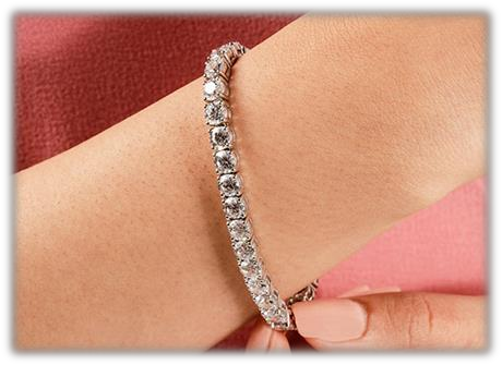 Classic Four Prong Tennis Bracelet 925 silver lab grown diamond bracelet authentic supplier lifestyle photograph