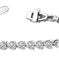 Classic Three Prong Tennis Bracelet 925 silver lab grown diamond bracelet authentic supplier primary photograph