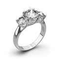 Classic Three Stone Round Diamond Ring 925 silver lab grown diamond ring authentic supplier primary photograph