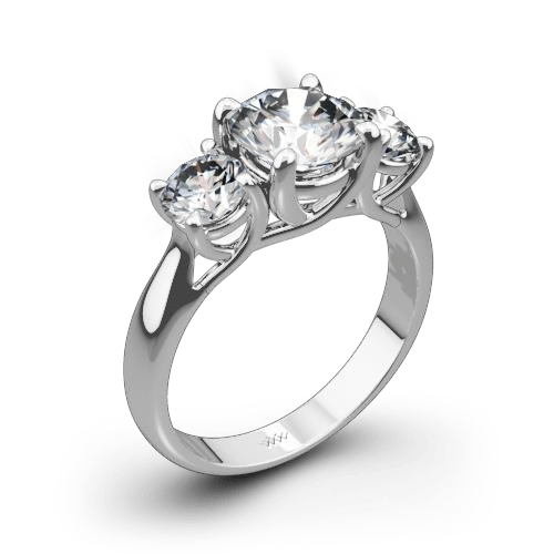 Classic Three Stone Round Diamond Ring 925 silver lab grown diamond ring authentic supplier primary photograph