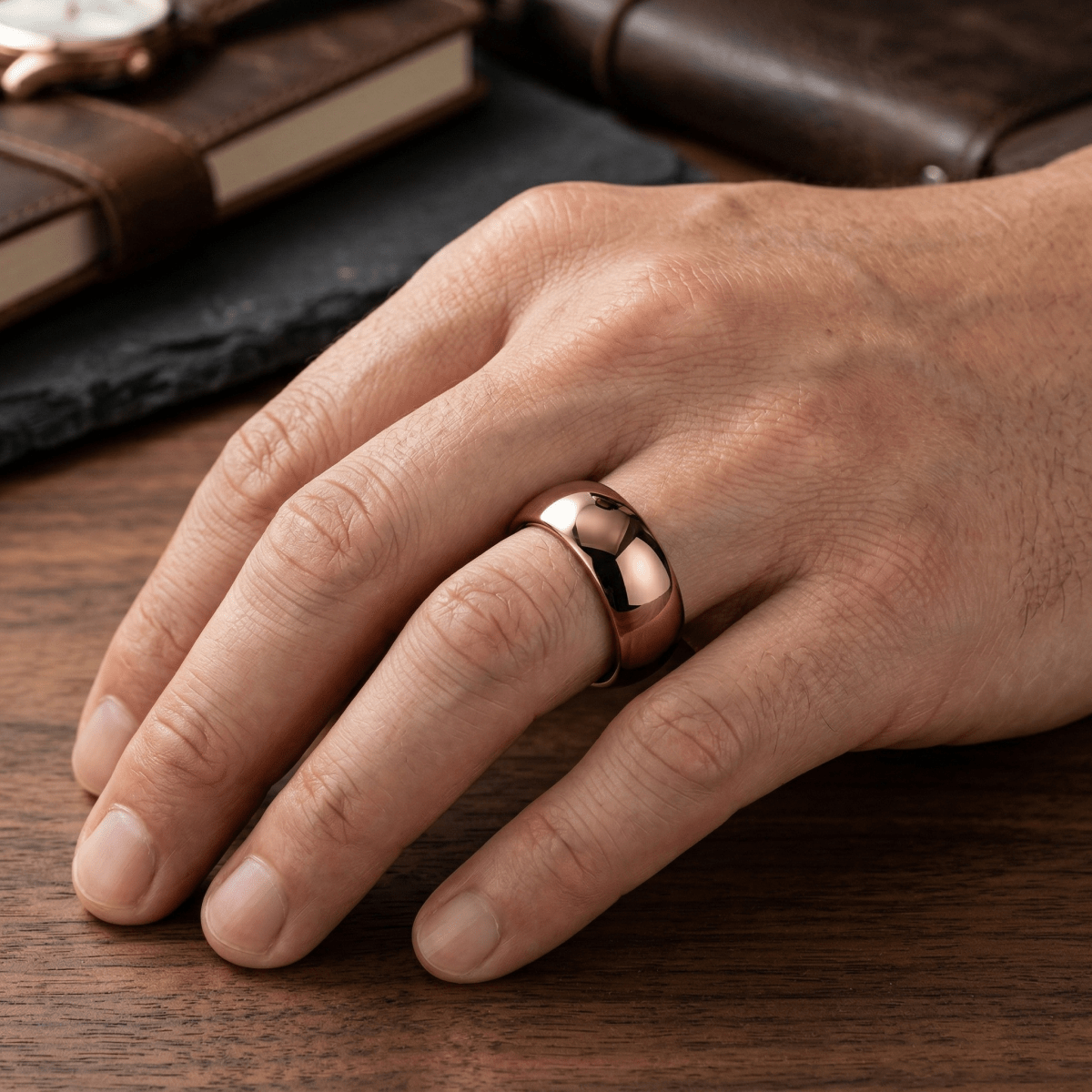 COFFEE Tungsten Carbide men's wedding band, image 2