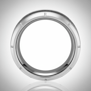 COLOSSAL — alternate angle — men's tungsten carbide wedding ring | Aydins Jewelry