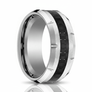 COLOSSAL — hero shot — men's tungsten carbide wedding ring | Aydins Jewelry