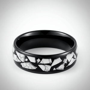 CONTELIS — Center-through axial view — men's tungsten wedding ring.
