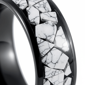 CONTELIS — Extreme macro detail — men's tungsten wedding ring.