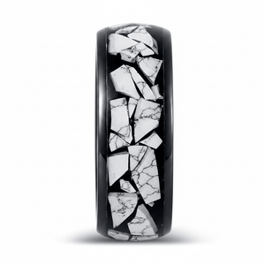 CONTELIS — Front-facing straight-on view — men's tungsten wedding ring.
