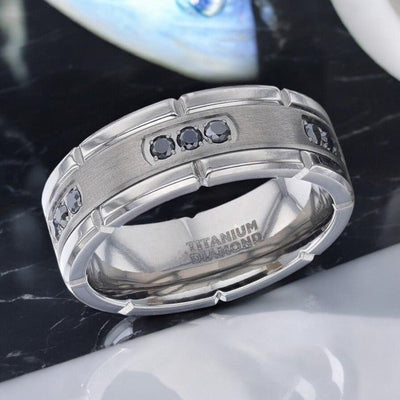 COURAGEOUS Titanium men's wedding band, image 2