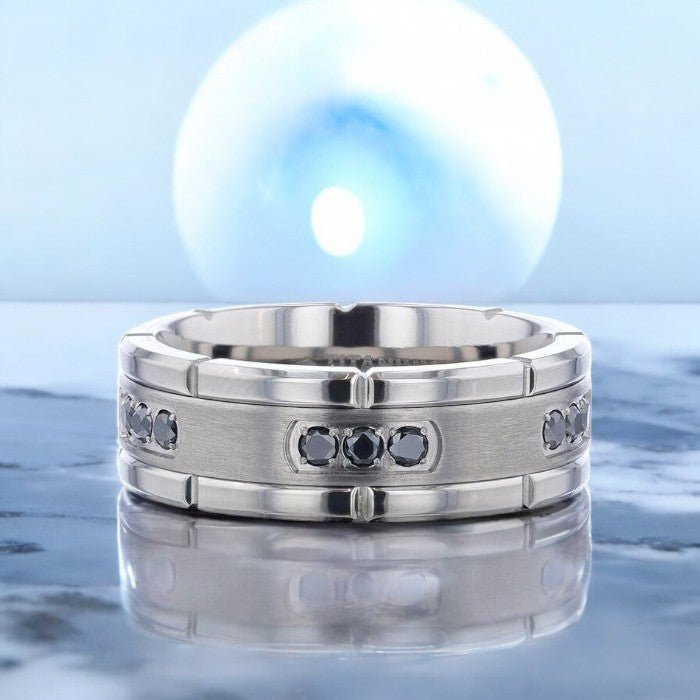 COURAGEOUS Titanium men's wedding band, image 5