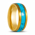 CYANITE — Hero product shot — men's tungsten wedding ring.