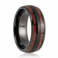 DAPPER — Hero product shot — men's tungsten wedding ring.