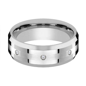 DEVONSHIRE Tungsten Carbide men's wedding band, image 3