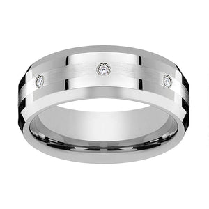 DEVONSHIRE Tungsten Carbide men's wedding band, image 2
