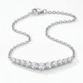 Diamond Bar Necklace With Chain 925 silver lab grown diamond necklace studio photo