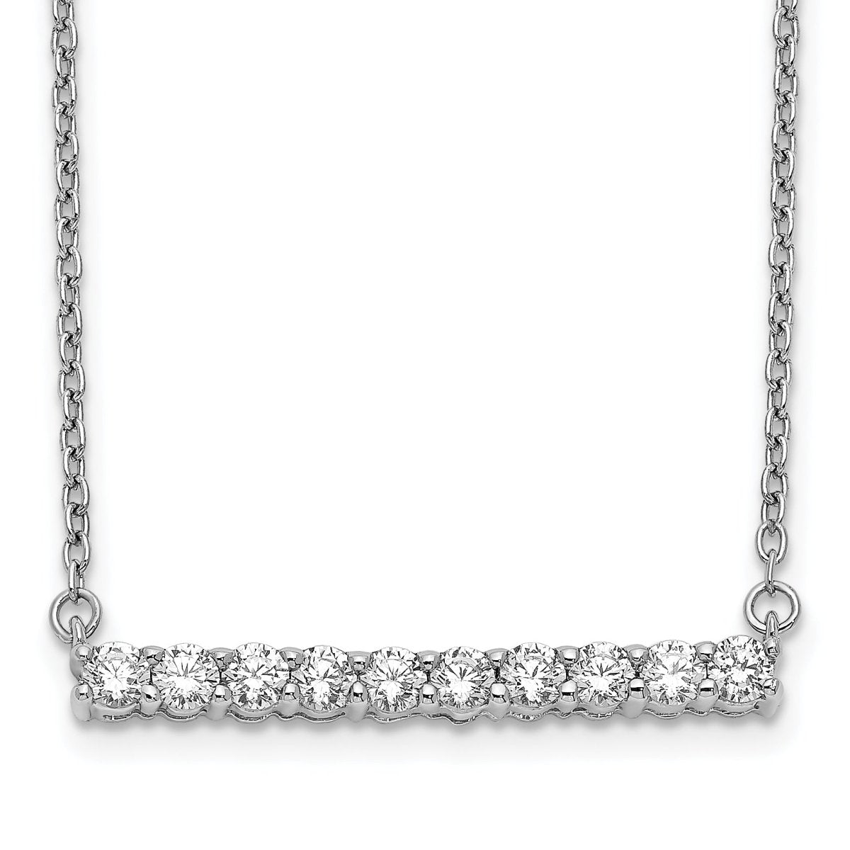 Diamond Bar Necklace With Chain 0.50 ct 925 silver lab grown diamond necklace supplier photograph