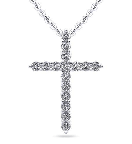 Diamond Cross Pendant With Chain 925 silver lab grown diamond pendant authentic supplier primary photograph