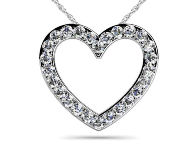Diamond Heart Pendant With Chain 925 silver lab grown diamond pendant authentic supplier primary photograph