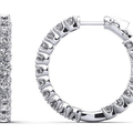 Diamond Hoop Earrings 925 silver lab grown diamond earrings authentic supplier primary photograph