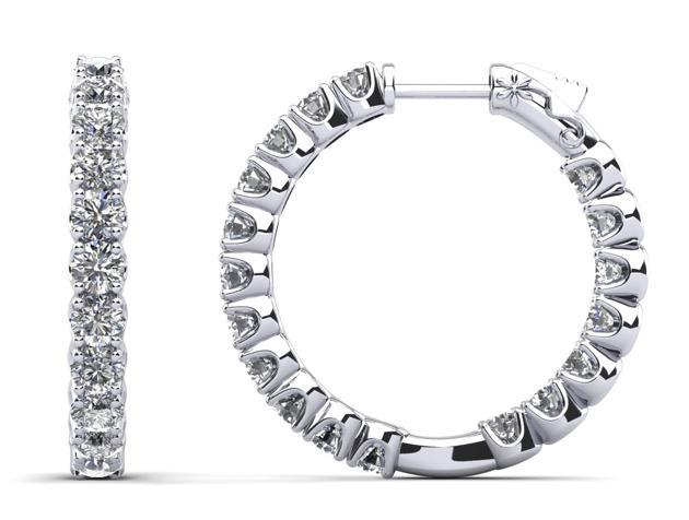 Diamond Hoop Earrings 925 silver lab grown diamond earrings authentic supplier primary photograph