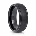 DION — Hero product shot — men's tungsten wedding ring.