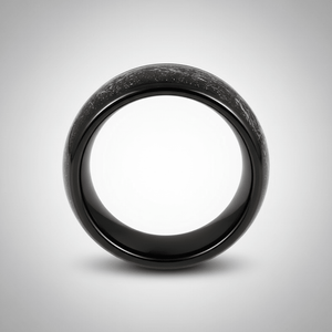 DOMINATOR — Center-through axial view — men's tungsten wedding ring.
