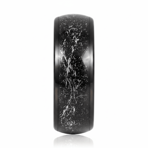 DOMINATOR — Front-facing straight-on view — men's tungsten wedding ring.