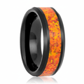 DRAGON — Hero product shot — men's tungsten wedding ring.