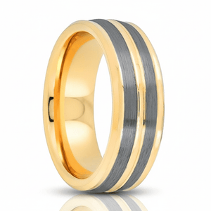 DUNCE — hero shot — men's tungsten carbide wedding ring | Aydins Jewelry
