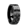 ECCLESIA Black tungsten Christian wedding ring — angle 1
