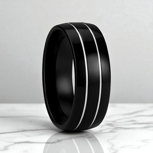 ECLIPSE Tungsten Carbide men's wedding band, image 1