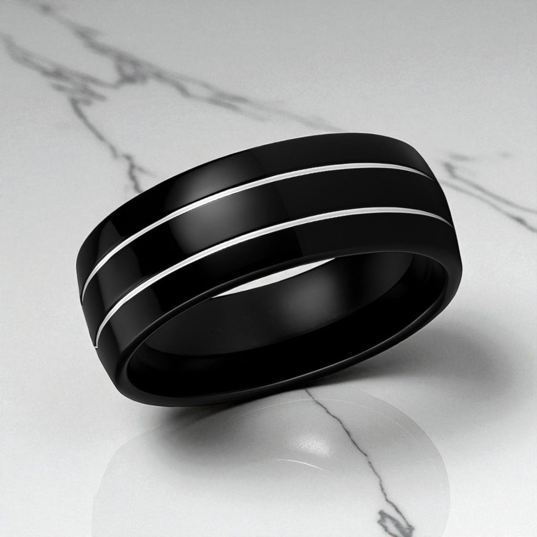ECLIPSE Tungsten Carbide men's wedding band, image 3