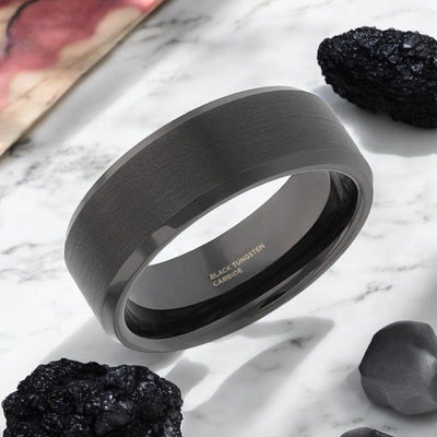 ELISE Tungsten Carbide men's wedding band, image 2