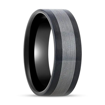 ENDAST Black Ceramic men's wedding band, image 1