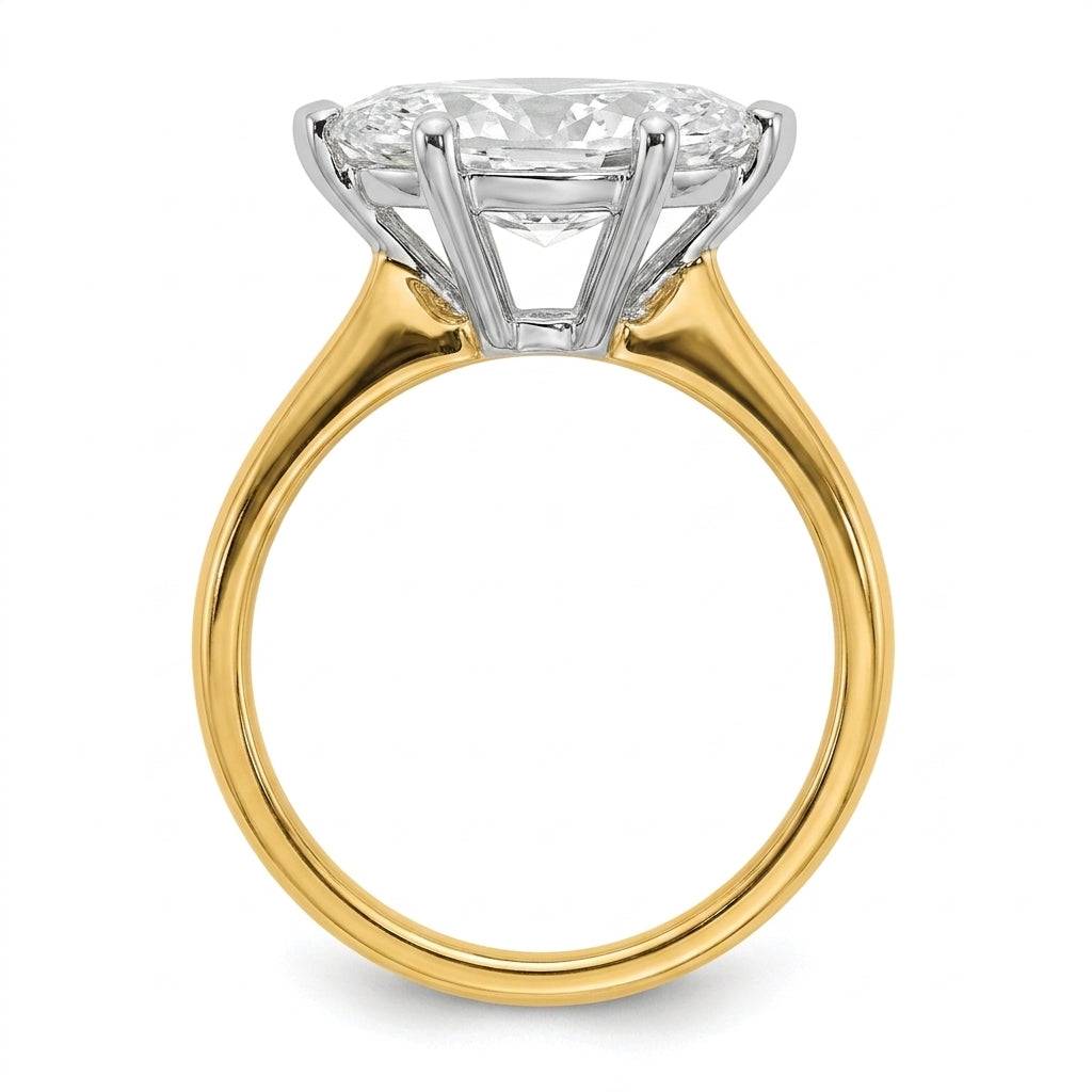 4 carat marquise lab grown diamond engagement ring - side profile