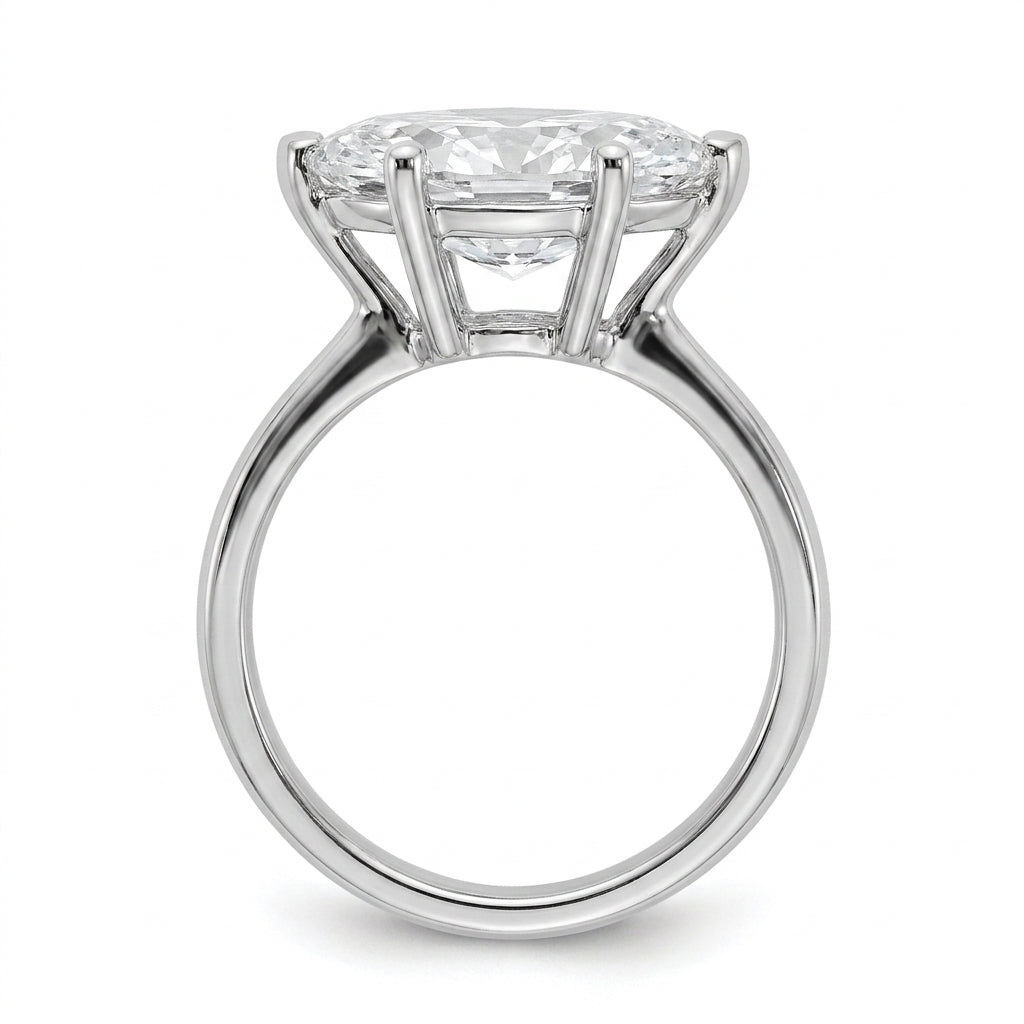 4 carat marquise lab grown diamond engagement ring - side profile