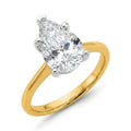 3 carat pear lab grown diamond engagement ring - hero beauty