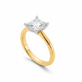 2 carat princess lab grown diamond engagement ring - hero beauty
