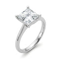 3 carat princess lab grown diamond engagement ring - hero beauty