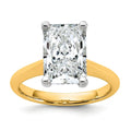 4 carat radiant lab grown diamond engagement ring - hero beauty