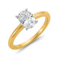 1 carat oval lab grown diamond engagement ring - hero beauty