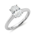1.5 carat oval lab grown diamond engagement ring - hero beauty