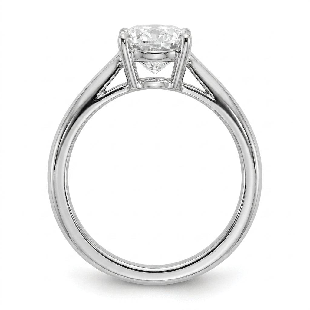 1.5 carat oval lab grown diamond engagement ring - side profile