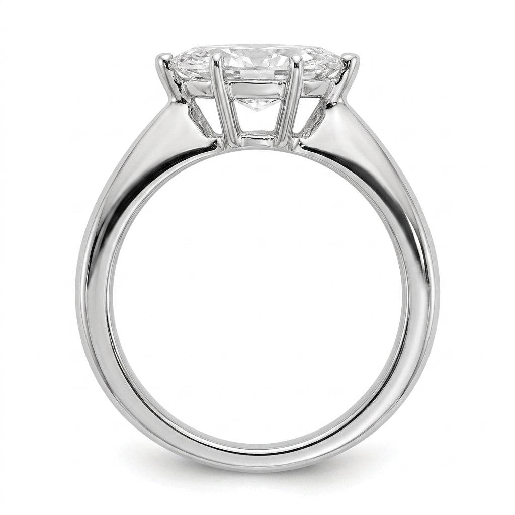 1 carat marquise lab grown diamond engagement ring - side profile