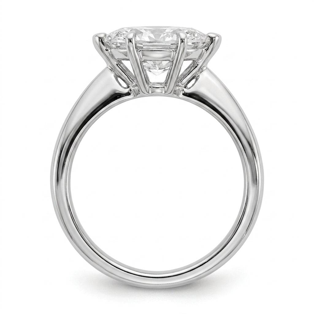 1.5 carat marquise lab grown diamond engagement ring - side profile