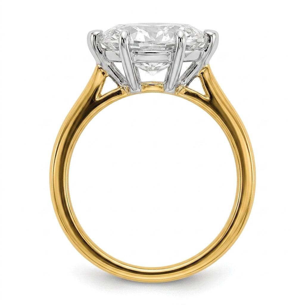 5 carat marquise lab grown diamond engagement ring - side profile