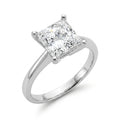5 carat princess lab grown diamond engagement ring - hero beauty